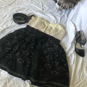 Anthro Meadow Rue Strapless Cocktail Dress 10